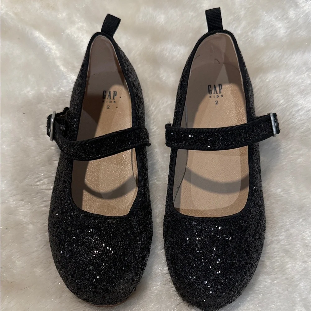 GAP Kids Sparkly Black Dress Shoes - Picture 1 of 3